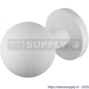 GPF Bouwbeslag ZwartWit 9854.62-00 S5 GPF9854.62-00kogelknop S5 50 mm met wisselstift op rond rozet wit - S21016589 - afbeelding 1