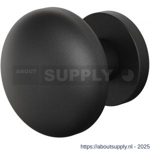 GPF Bouwbeslag ZwartWit 9857.61-00 S5 GPF9857.61-00 Paddenstoel knop S5 65 mm met wisselstift op rond rozet zwart - S21017454 - afbeelding 1