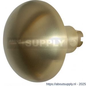 GPF Bouwbeslag PVD 9857.P4 S5 Paddenstoel knop 65 mm voor veiligheids schilden vast met wisselstift PVD mat messing - S21010514 - afbeelding 1