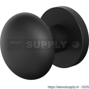GPF Bouwbeslag ZwartWit 9859.61-00 S5 GPF9859.61-00 Paddenstoel knop S5 52 mm met wisselstift op rond rozet zwart - S21017456 - afbeelding 1