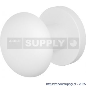 GPF Bouwbeslag ZwartWit 9859.62-00 S5 GPF9859.62-00 Paddenstoel knop S5 52 mm met wisselstift op rond rozet wit - S21016595 - afbeelding 1