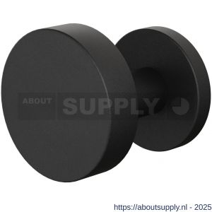 GPF Bouwbeslag ZwartWit 9860.61-00L S5 GPF9860.61-00L excentrische knop S5 60x16 mm met wisselstift op rond rozet linkswijzend zwart - S21017457 - afbeelding 1