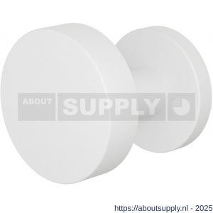 GPF Bouwbeslag ZwartWit 9860.62-00L S5 GPF9860.62-00L excentrische knop S5 60x16 mm met wisselstift op rond rozet linkswijzend wit - S21016597 - afbeelding 1