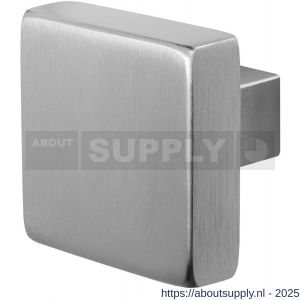 GPF Bouwbeslag RVS 9948.09 S1 vierkante knop 53x53x16 mm draaibaar met krukstift RVS geborsteld - S21008095 - afbeelding 1