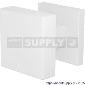 GPF Bouwbeslag ZwartWit 9948.62-02L S1 GPF9948.62-02L vierkante knop S1 53x53x16 mm draaibaar met vierkant rozet linkswijzend wit - S21016601 - afbeelding 1