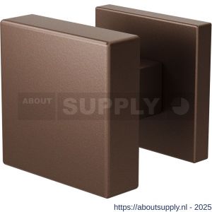 GPF Bouwbeslag Anastasius 9948.A2-02L S1 GPF9948.A2-02L vierkante knop S1 53x53x16 mm draaibaar met vierkant rozet linkswijzend Bronze blend - S21016605 - afbeelding 1