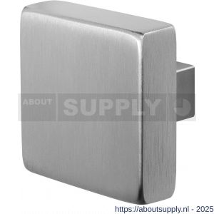GPF Bouwbeslag RVS 9950.09 S1 vierkante knop 60x60x16 mm draaibaar met krukstift RVS geborsteld - S21008096 - afbeelding 1