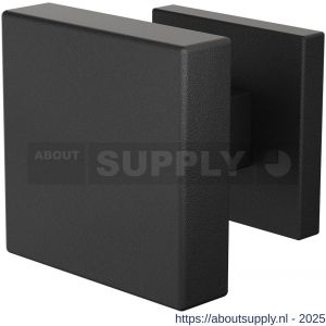 GPF Bouwbeslag ZwartWit 9950.61-02R S1 GPF9950.61-02R vierkante knop S1 60x60x16 mm draaibaar met vierkant rozet rechtswijzend zwart - S21017465 - afbeelding 1