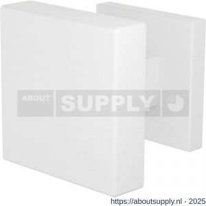 GPF Bouwbeslag ZwartWit 9950.62-02L S1 GPF9950.62-02L vierkante knop S1 60x60x16 mm draaibaar met vierkant rozet linkswijzend wit - S21016611 - afbeelding 1