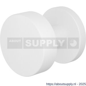 GPF Bouwbeslag ZwartWit 9952.62-00 S1 GPF9952.62-00 vlakke knop S1 52x16 mm draaibaar met ronde rozet wit - S21016626 - afbeelding 1