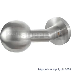 GPF Bouwbeslag RVS 9953.09-00 S1 GPF9953.09-00 verkropte kogelknop S1 55 mm draaibaar met ronde rozet RVS geborsteld - S21014077 - afbeelding 1