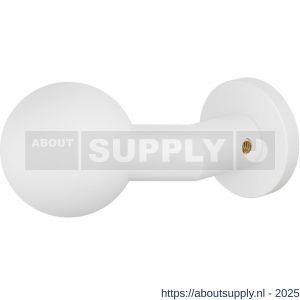 GPF Bouwbeslag ZwartWit 9953.62-00 S1 GPF9953.62-00 verkropte kogelknop S1 55 mm draaibaar met ronde rozet wit - S21017473 - afbeelding 1