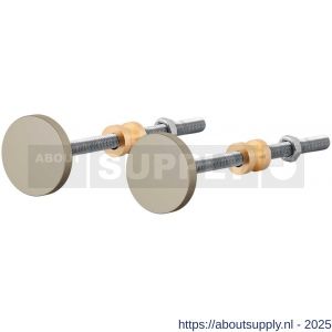 GPF Bouwbeslag Anastasius GPF9957.A4EB 20-22-25-30-32-38 mm bevestigingsset Champagne blend voor enkelzijdige montage door deur zonder rozet set 2 stuks - S21020502 - afbeelding 1