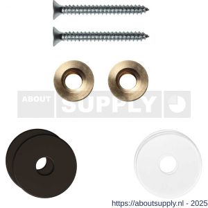 GPF Bouwbeslag Anastasius 9969.A1EB enkele greep bevestigingsset met vlakke rozet 22x2 mm met 22x2 mm transparante onder rozet Dark blend - S21017489 - afbeelding 1