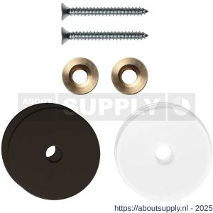 GPF Bouwbeslag Anastasius 9969.A1EB enkele greep bevestigingsset met vlakke rozet 35x2 mm met 35x2 mm transparante onder rozet Dark blend - S21017491 - afbeelding 1