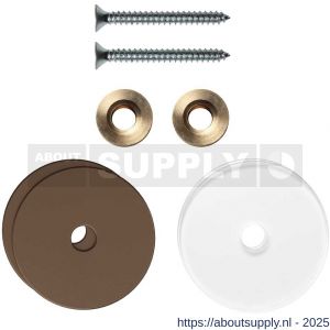 GPF Bouwbeslag Anastasius 9969.A2EB enkele greep bevestigingsset met vlakke rozet 35x2 mm met 35x2 mm transparante onder rozet Bronze blend - S21017499 - afbeelding 1