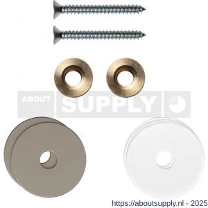 GPF Bouwbeslag Anastasius 9969.A3EB enkele greep bevestigingsset met vlakke rozet 27x2 mm met 27x2 mm transparante onder rozet Mocca blend - S21017506 - afbeelding 1