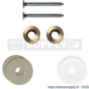 GPF Bouwbeslag Anastasius 9969.A4EB enkele greep bevestigingsset met vlakke rozet 22x2 mm met 22x2 mm transparante onder rozet Champagne blend - S21017513 - afbeelding 1