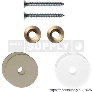 GPF Bouwbeslag Anastasius 9969.A4EB enkele greep bevestigingsset met vlakke rozet 27x2 mm met 27x2 mm transparante onder rozet Champagne blend - S21017514 - afbeelding 1