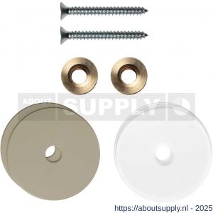 GPF Bouwbeslag Anastasius 9969.A4EB enkele greep bevestigingsset met vlakke rozet 35x2 mm met 35x2 mm transparante onder rozet Champagne blend - S21017515 - afbeelding 1