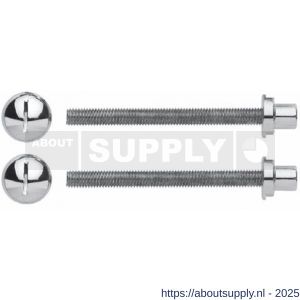 Mandelli1953 Kit 2 bevestiging enkelzijdig door deur chroom - S21019925 - afbeelding 1