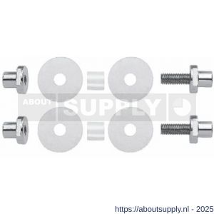 Mandelli1953 Kit 7 bevestiging dubbelzijdig door deur voor glazen deuren - S21019930 - afbeelding 1