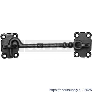Kirkpatrick KP1011 kajuithaak met decorringen 203 mm smeedijzer zwart - S21000006 - afbeelding 1