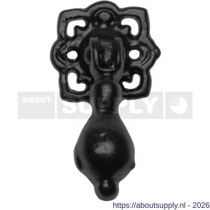 Kirkpatrick KP1018 ladetrekker 35 mm op rozet 30x30 mm smeedijzer zwart - S21005246 - afbeelding 1