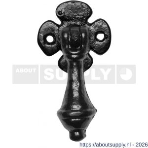 Kirkpatrick KP1543 ladetrekker 55 mm op rozet 41 mm smeedijzer zwart - S21005248 - afbeelding 1