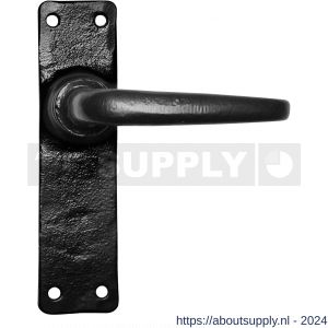 Kirkpatrick KP2456 PC55 deurkruk op schild 152x38 mm PC55 smeedijzer zwart - S21002899 - afbeelding 1