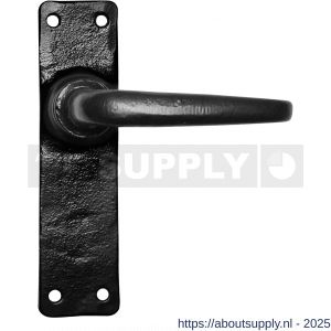 Kirkpatrick KP2456R PC55 deurkruk gatdeel rechtswijzend op schild 152x38 mm PC55 smeedijzer zwart - S21002980 - afbeelding 1