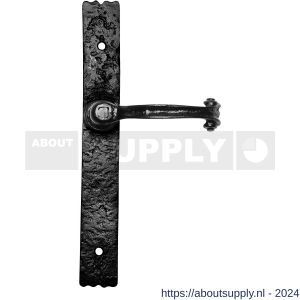 Kirkpatrick KP2459 PC72 deurkruk op schild 266x38 mm PC72 smeedijzer zwart - S21006020 - afbeelding 1