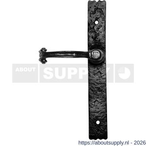 Kirkpatrick KP2459L BB56 deurkruk gatdeel op schild 266x38 mm BB56 linkswijzend smeedijzer zwart - S21003006 - afbeelding 1