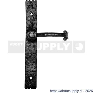 Kirkpatrick KP2459R PC72 deurkruk gatdeel op schild 266x38 mm PC72 rechtswijzend smeedijzer zwart - S21006022 - afbeelding 1
