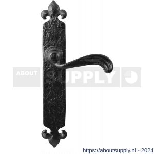 Kirkpatrick KP2462 deurkruk op schild 288x45 mm blind smeedijzer zwart - S21002895 - afbeelding 1