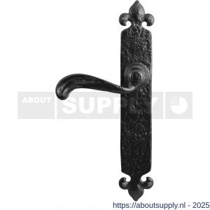 Kirkpatrick KP2462L PC72 deurkruk gatdeel linkswijzend op schild 288x45 mm PC72 smeedijzer zwart - S21003013 - afbeelding 1
