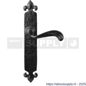 Kirkpatrick KP2462R BB56 deurkruk gatdeel rechtswijzend op schild 288x45 mm BB56 smeedijzer zwart - S21003016 - afbeelding 1