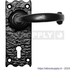 Kirkpatrick KP2488 BB56 deurkruk op schild 127x50 mm BB56 smeedijzer zwart - S21002932 - afbeelding 1
