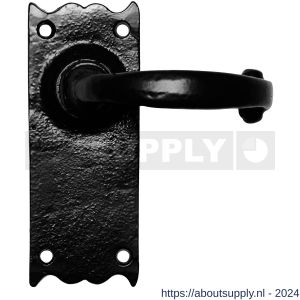 Kirkpatrick KP2519 deurkruk op schild 127x50 blind smeedijzer zwart - S21002939 - afbeelding 1