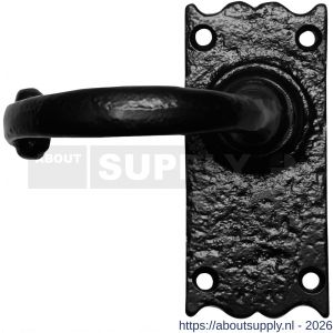 Kirkpatrick KP2520R blind deurkruk gatdeel op schild 108x50 mm blind rechtswijzend smeedijzer zwart - S21003036 - afbeelding 1