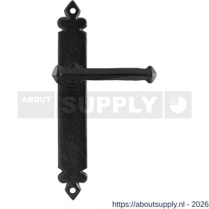 Kirkpatrick KP6050L BB72 deurkruk gatdeel op schild 270x40 mm BB72 linkswijzend smeedijzer zwart - S21006030 - afbeelding 1