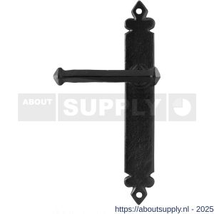 Kirkpatrick KP6050R BB72 deurkruk gatdeel rechtswijzend op schild 270x40 mm BB72 smeedijzer zwart - S21006035 - afbeelding 1