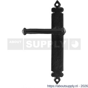 Kirkpatrick KP6050R PC72 deurkruk gatdeel op schild 270x40 mm PC72 rechtswijzend smeedijzer zwart - S21006037 - afbeelding 1