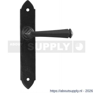 Kirkpatrick KP6052R PC55 deurkruk gatdeel op schild 245x40 mm PC55 rechtswijzend smeedijzer zwart - S21006053 - afbeelding 1