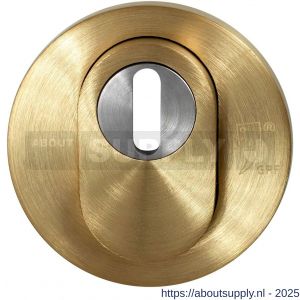 GPF Bouwbeslag PVD GPF9392.P4 Outside veiligheidsbuitenrozet rond 54 mm SKG*** kerntrekbeveiliging PVD mat messing - S21012998 - afbeelding 1