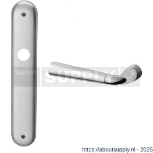 Mandelli1953 S100L PC85 Start deurkruk gatdeel op langschild 238x40 mm PC85 linkswijzend chroom-mat chroom - S21015981 - afbeelding 1