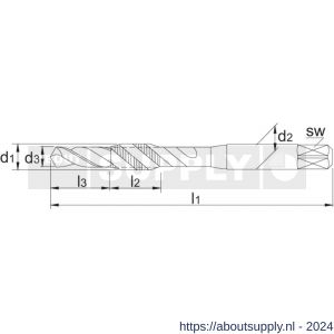 Phantom 26.700 HSS Combi-boortap metrisch voor doorlopende gaten M8 - S40512434 - afbeelding 2