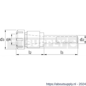 Phantom 82.510 DIN 6499-C ER spantanghouder cilindrisch D32 mm ER32 2-20 - S40503067 - afbeelding 2