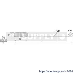 Phantom 26.111 HSS-E roltap DIN 2174 metrisch TiN voor blinde en doorlopende gaten M12 - S40514626 - afbeelding 2