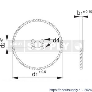 Phantom 63.460 HM-tip cirkelzaag negatieve spaanhoek 300x3‚4x32 mm T72 - S40522082 - afbeelding 2